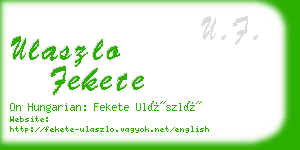 ulaszlo fekete business card